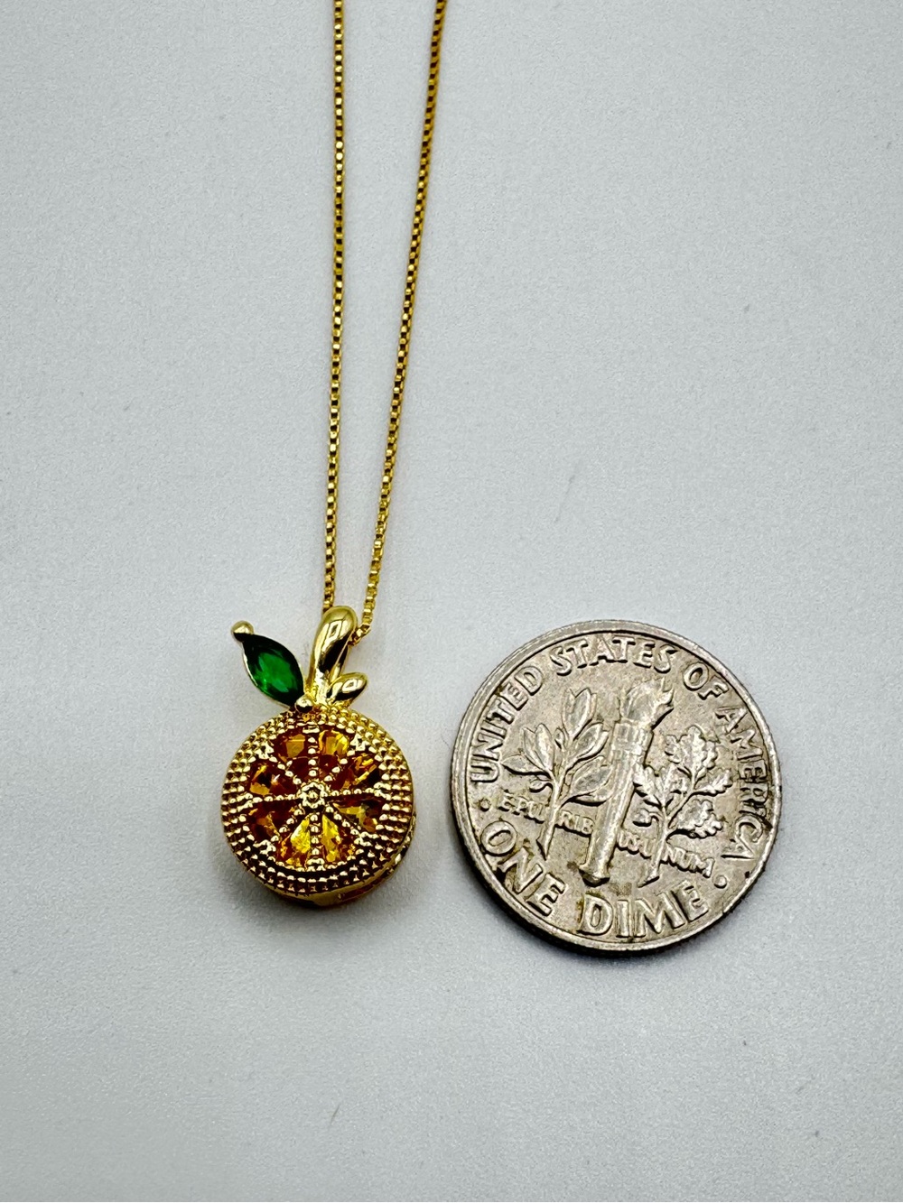 14k Orange Pendant - Picture 7 of 11